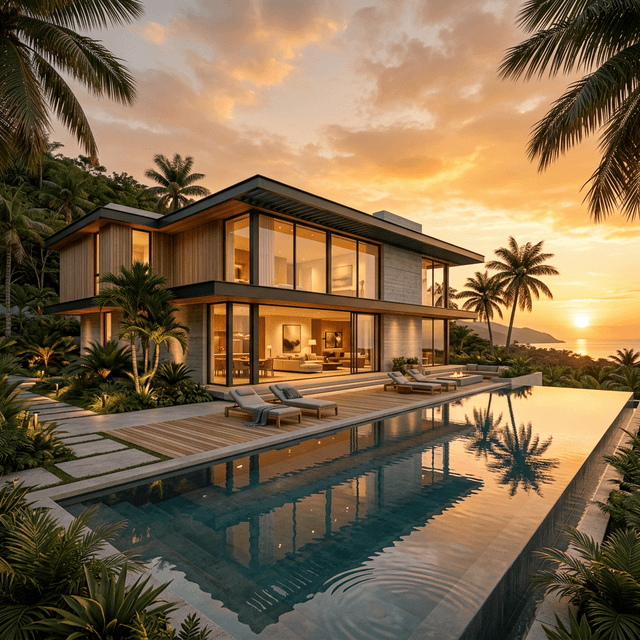 Renderização arquitetônica moderna